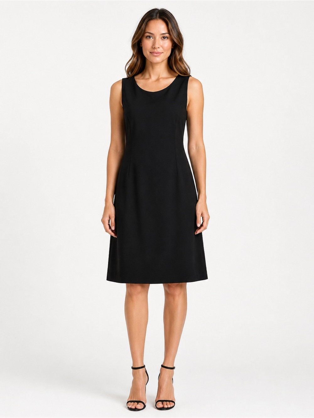 Black Sleeveless Knee-Length Dress Size 2